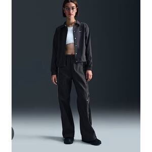 Nike Pro Loose Fit Woven Pants Black with White Side Stripe Tape - Size S